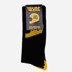 "BROK3N" Socks Yellow and black Packaged