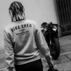 Bike Shed Motorcycle Logo Sweatshirt - Grey Marl