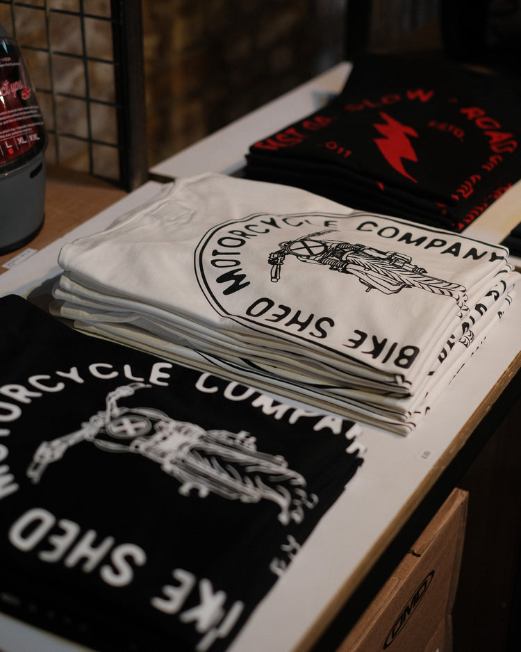 BSMC Motorcycle Graphic T Shirt - White in our London store