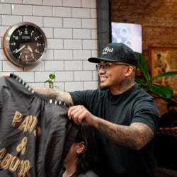 black Los Angeles Bike Shed Moto Co. snapback baseball hat