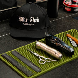 black Los Angeles Bike Shed Moto Co. snapback baseball hat
