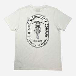 BSMC Motorcycle Graphic T Shirt - White, back