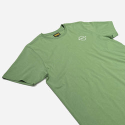 BSMC Dual Rocker T Shirt - Green, side on close up