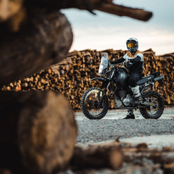 Gorm Moto wearing our Motorcycle Wing Race Jersey - Gold