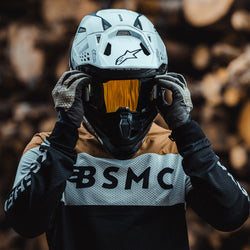 Gorm Moto wearing our Motorcycle Wing Race Jersey - Gold