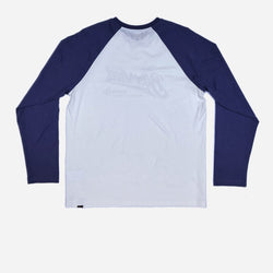 The Bike Shed Moto Co Inc. Baseball Jersey LS - Navy/White, back