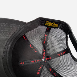 Bike Shed Moto Co Lightning Logo Baseball Hat - Black, inside