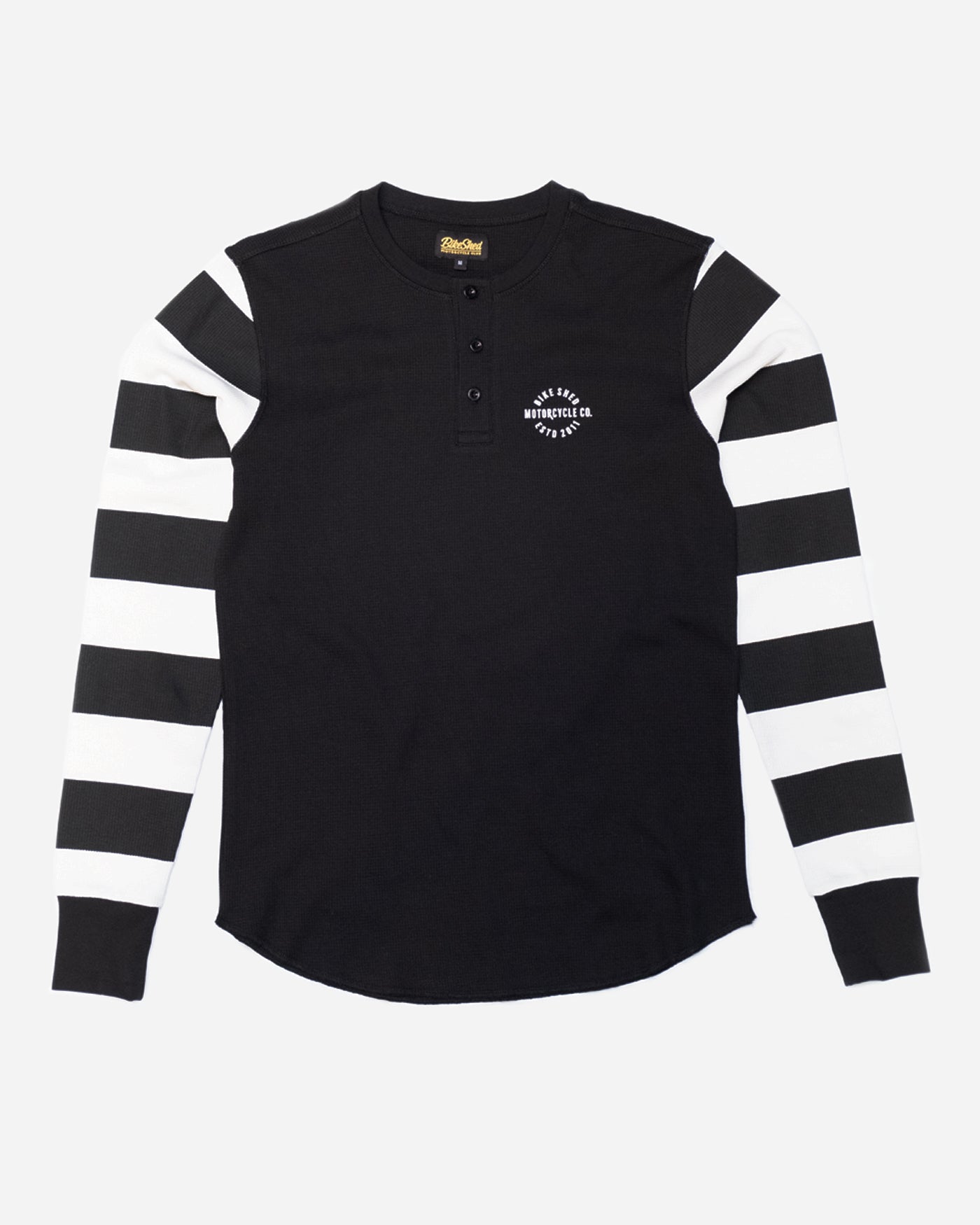 Motorcycle Black And White Long Sleeve Shirt Mens Black White