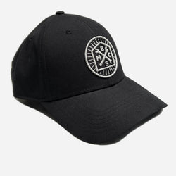 Bike Shed Moto Co. Roundel Patch Baseball Hat - Black, side on