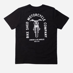 Bike Shed Motorcycle Company Graphic T-Shirt - Black, back print