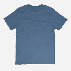 Bike Shed Motorcycle Co. Embroidered Pocket T Shirt - Blue, back