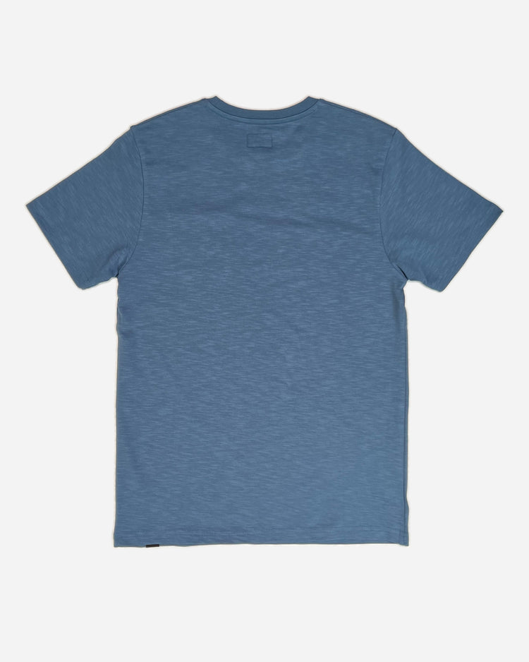 Bike Shed Motorcycle Co. Embroidered Pocket T Shirt - Blue, back