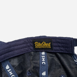 BSMC Chain Embroidered Corduroy Baseball Hat - Navy, inside