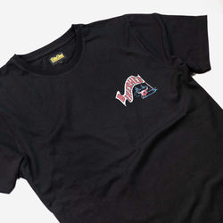 BSMC Graphic Motorcycle T Shirt - Black, close up