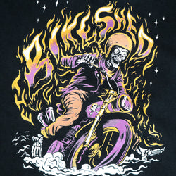 BSMC Speed Demon Graphic T-Shirt - Washed Black, back logo close up