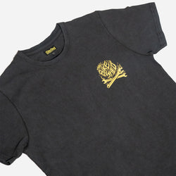 BSMC Speed Demon Graphic T-Shirt - Washed Black, side on close up