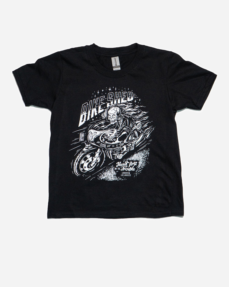 BSMC Shed Head Kids Tee, front