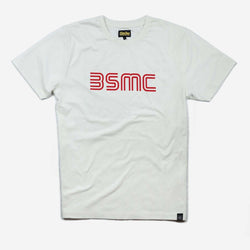 BSMC '77 Motorcycle T-Shirt - White/Red, front