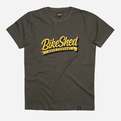 BSMC Classic Yellow Logo T-Shirt - Green, front