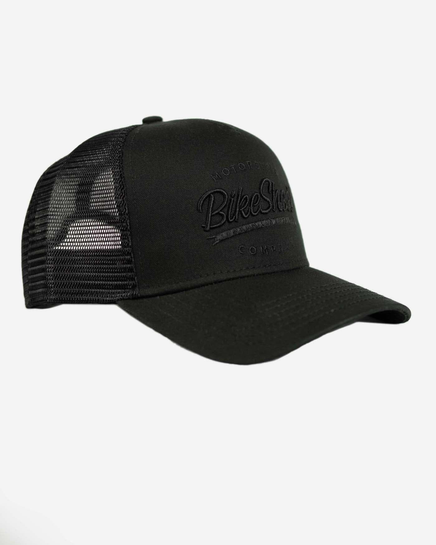 stoop motorcycle black company キャップ Black BSMC Embroidered Logo Snapback Hat | Bike Shed Moto Co