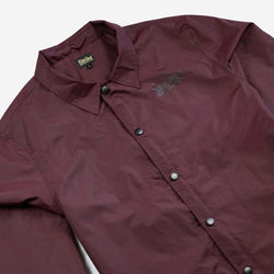 BSMC Company Coach Motorcycle Jacket - Burgundy, front close up
