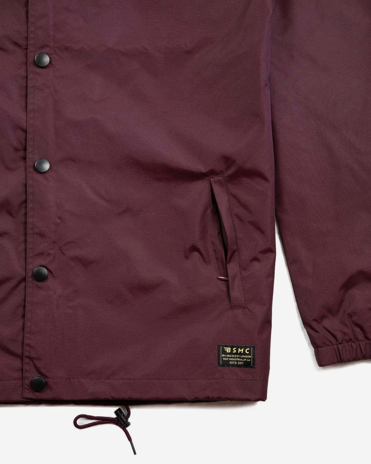 BSMC Company Coach Motorcycle Jacket - Burgundy, pocket close up