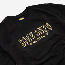 BSMC Deco Motorcycle Sweatshirt - Black/Gold, Close up