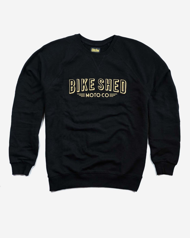 BSMC Deco Motorcycle Sweatshirt - Black/Gold, front