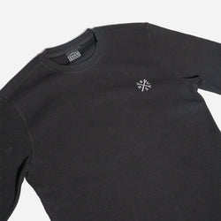 BSMC Embroidered Club Waffle - Black, side on close up