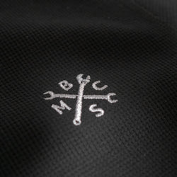 BSMC Embroidered Club Waffle - Black, logo close up