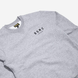 Bike Shed Motorcycle Logo Sweatshirt - Grey Marl, front side on