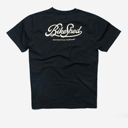 BSMC Motorcycle Garage T Shirt - Black & Gold, back