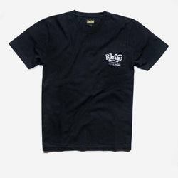 Bike Shed Motorcycle Company Handmade T Shirt - Black & White, front