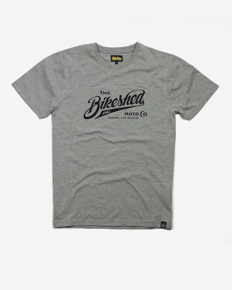 BSMC Inc. Motorcycle logo T-Shirt - Heather Grey, front