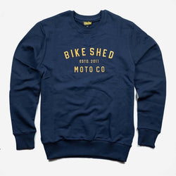 BSMC Moto Co. logo Sweatshirt - Navy/Mustard, front