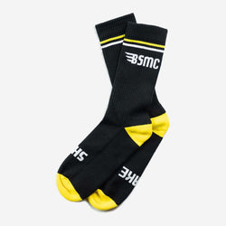 BSMC MX Socks - BLACK/YELLOW, front