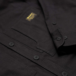 BSMC Ripstop Utility Shirt MKII - BLACK, cuff close up