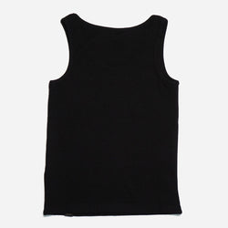 Women's Motorcycle Garage Ribbed Tank Top - Black, back