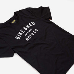 BSMC Ladies Moto Co. T Shirt - Black, side on close up