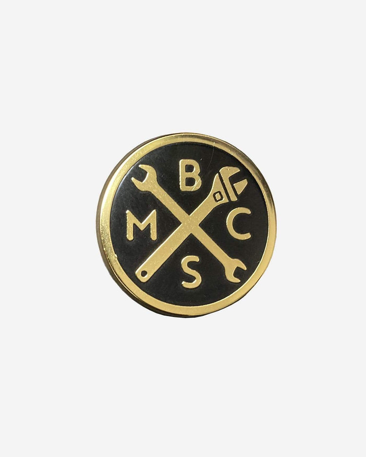 Motorcycle Logo Enamel Pin - Gold