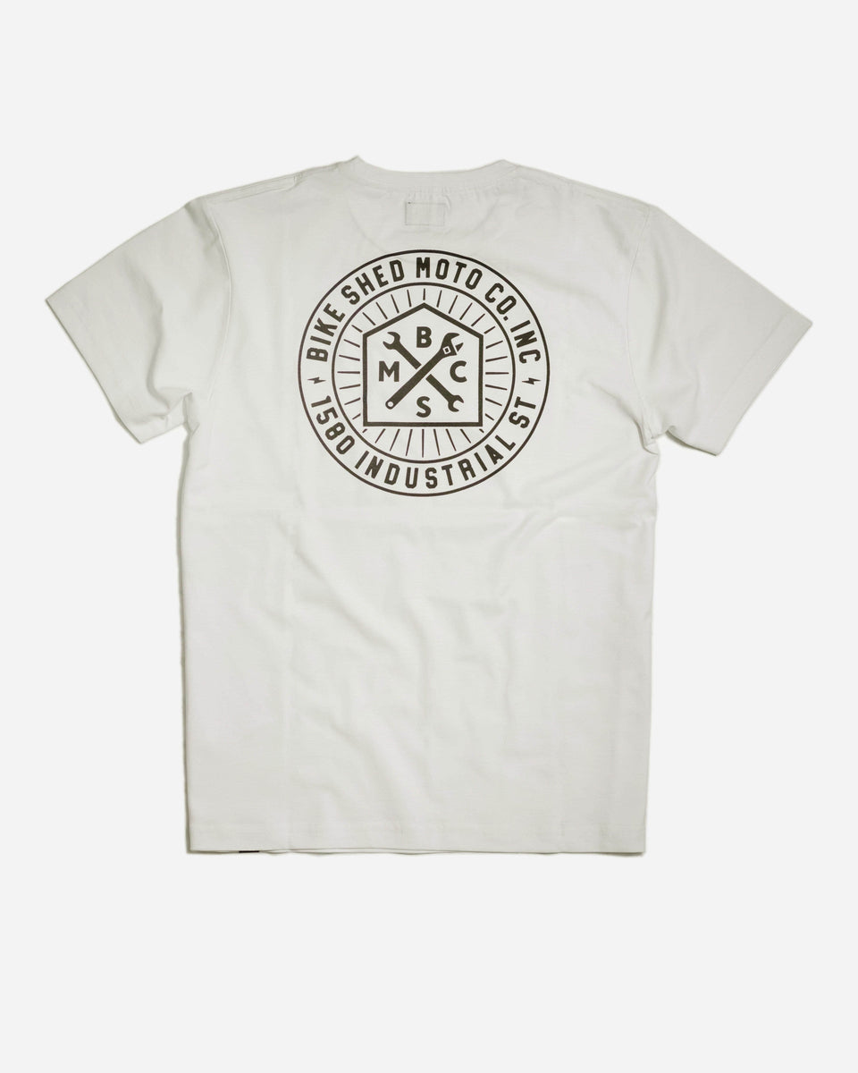 BSMC 1580 Roundel Logo T Shirt - Vintage White, back