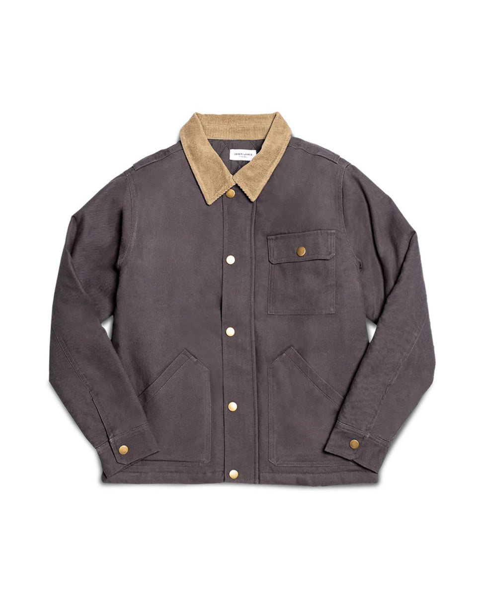 Grady + James - The Johnny Canvas Jacket gray studio image
