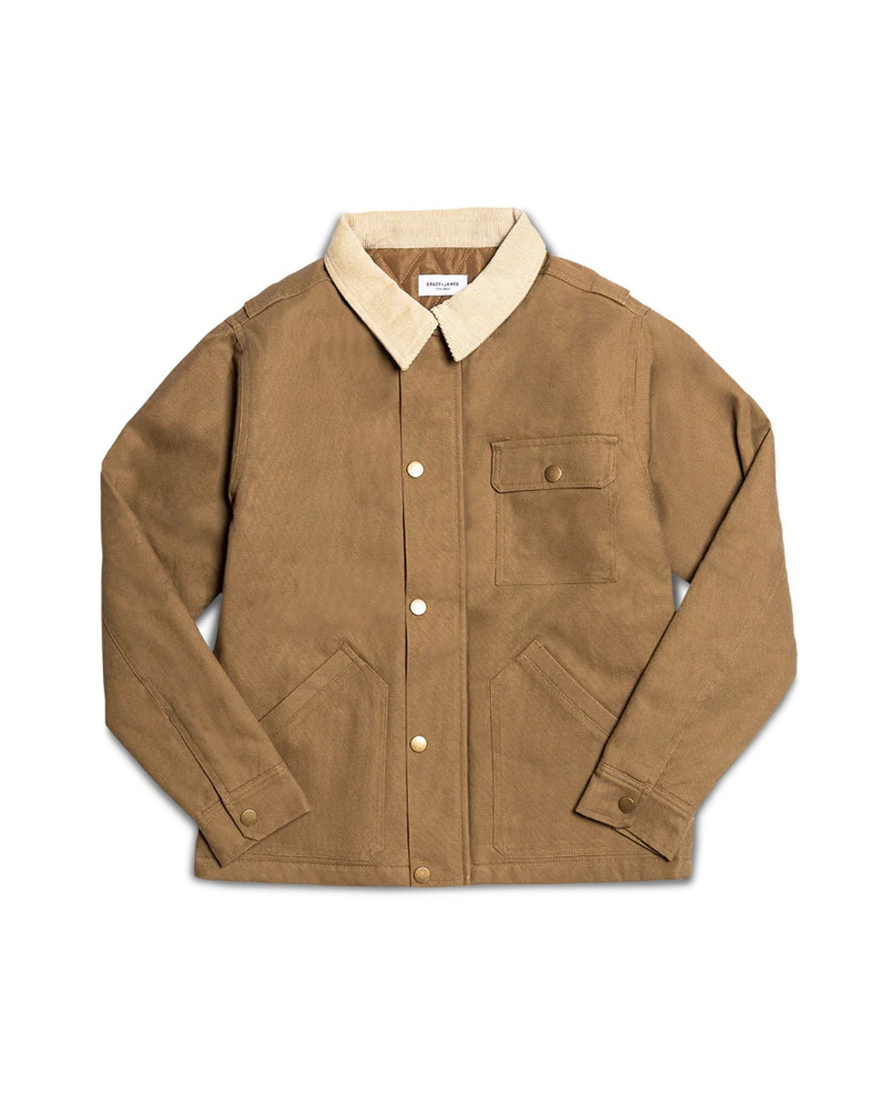 Grady + James - The Johnny Canvas Jacket khaki studio image