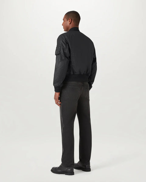 Belstaff Brecon Motorcycle Bomber Jacket worn by model on white background