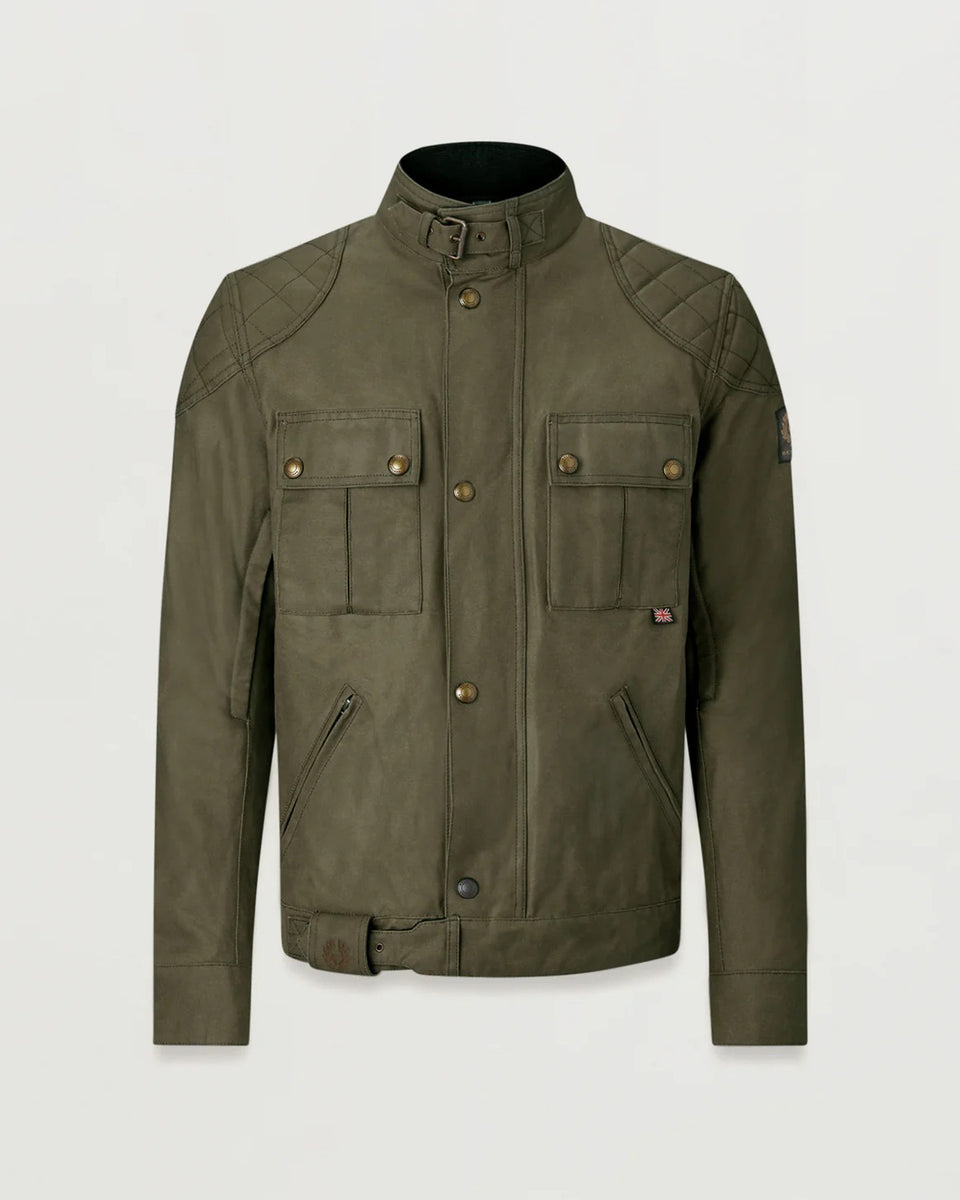 Belstaff Brooklands 2.0 Jacket olive green studio image