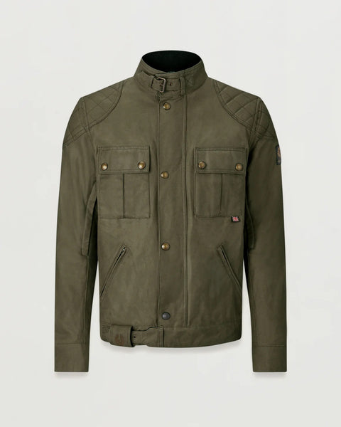 Belstaff Brooklands 2.0 Jacket olive green studio image