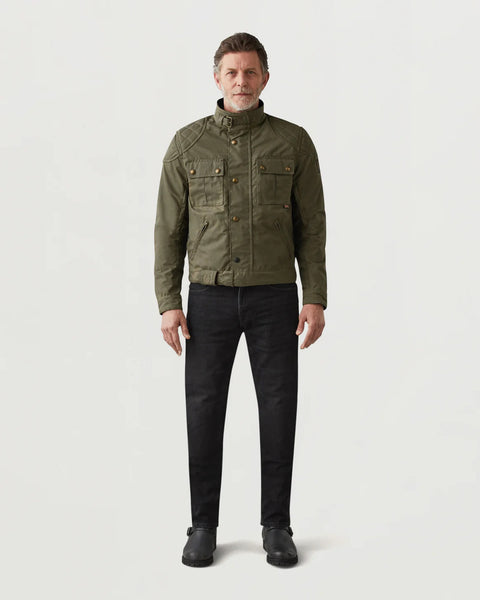 Belstaff Brooklands 2.0 Jacket olive green worn by model