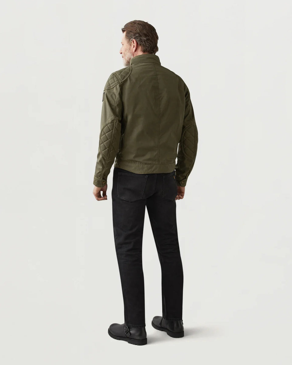 Belstaff Brooklands 2.0 Jacket olive green worn by model
