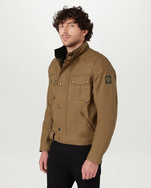 Belstaff Brooklands 2.0 Jacket sand worn by model