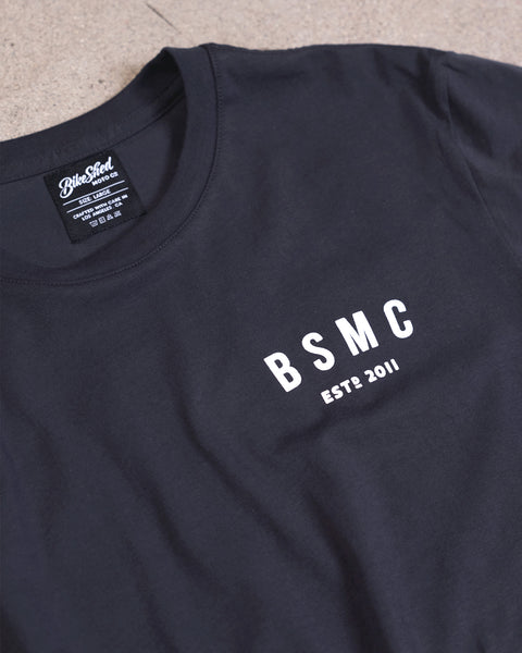 BSMC ESTD. 2011 T-Shirt - Smoke front print close up